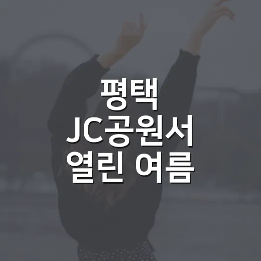 평택 JC공원서 열린 여름 거리공연 현장