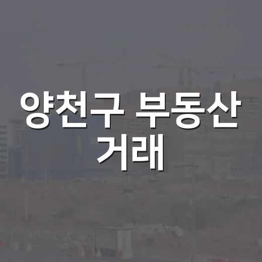 양천구 부동산 거래, 전문가 상담으로 안심하세요