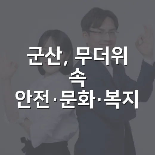 군산, 무더위 속 안전·문화·복지 강화
