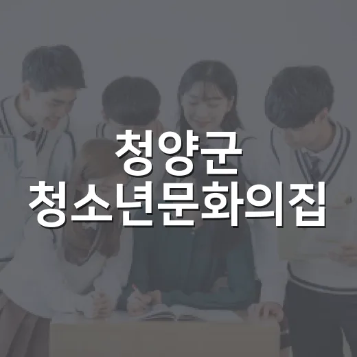 청양군 청소년문화의집, 청소년들의 꿈터
