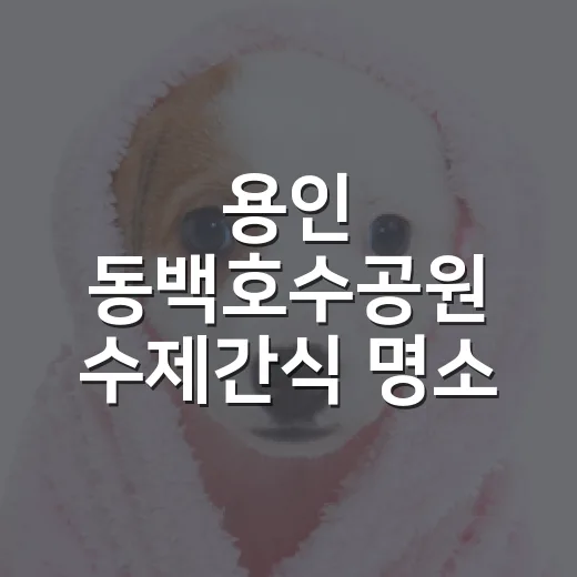 용인 동백호수공원 수제간식 명소