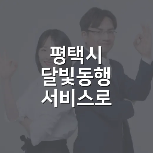 평택시 달빛동행 서비스로 안전한 귀가 보장