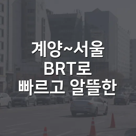 계양~서울 BRT로 빠르고 알뜰한 출퇴근