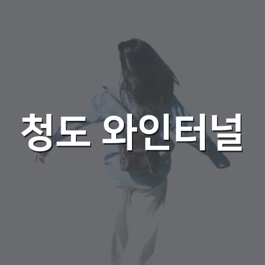 청도 와인터널, 여름철 시원한 이색 여행지