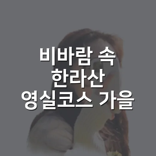 비바람 속 한라산 영실코스 가을 산행기