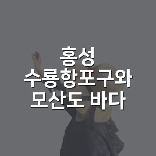 홍성 수룡항포구와 모산도 바다 풍경 탐방
