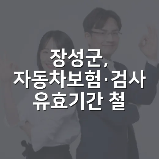 장성군, 자동차보험·검사 유효기간 철저 관리 당부