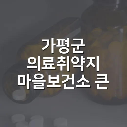 가평군 의료취약지 마을보건소 큰 호응