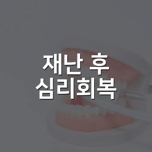 재난 후 심리회복,…