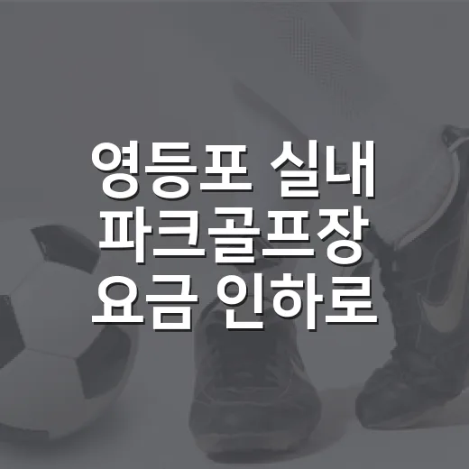 영등포 실내 파크골프장 요금 인하로 부담 줄였다