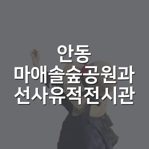 안동 마애솔숲공원과 선사유적전시관 산책