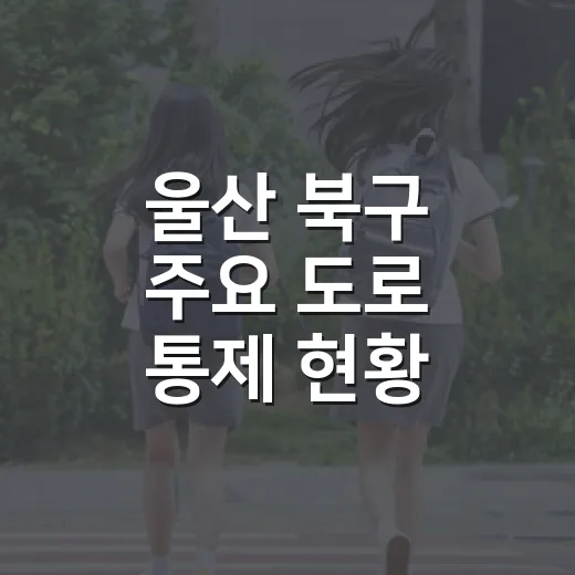 울산 북구 주요 도로 통제 현황