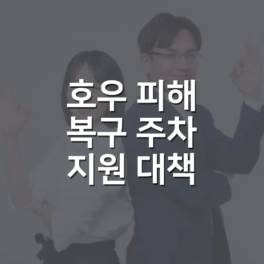 호우 피해 복구 주차 지원 대책 조정