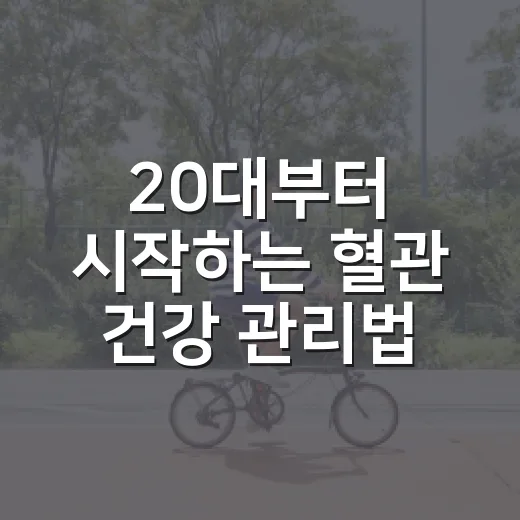 20대부터 시작하는 혈관 건강 관리법