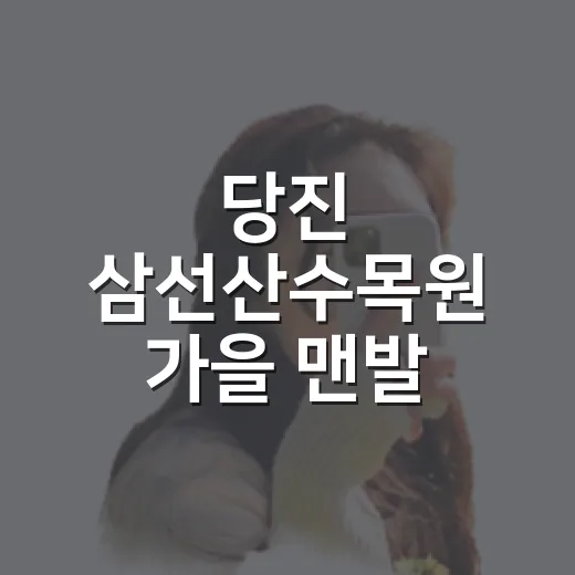 당진 삼선산수목원 가을 맨발 산책길