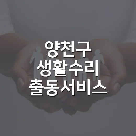 양천구 생활수리 출동서비스, 거동불편 가구 지원