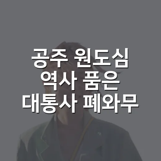 공주 원도심 역사 품은 대통사 폐와무지