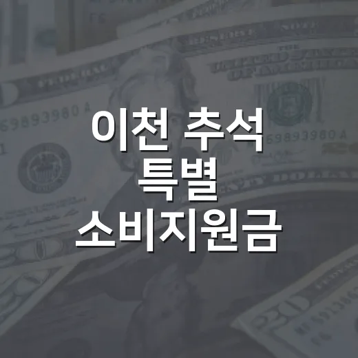 이천 추석 특별 소비지원금 최대 40% 혜택