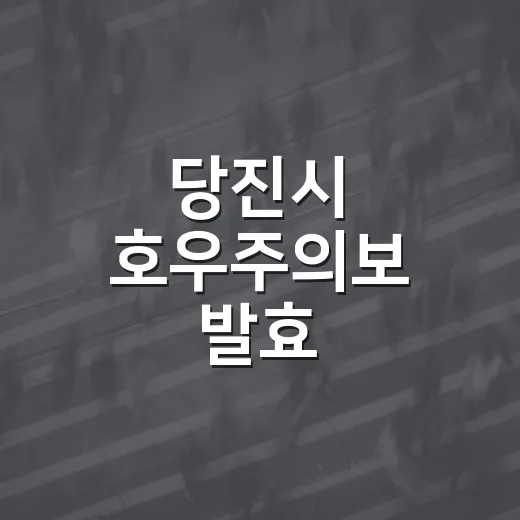 당진시 호우주의보 발효, 시민 안전 행동요령