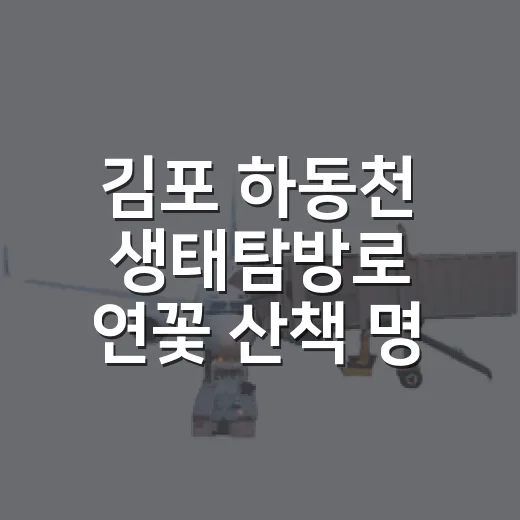 김포 하동천 생태탐방로 연꽃 산책 명소