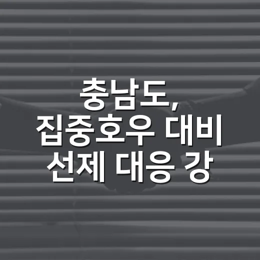 충남도, 집중호우 대비 선제 대응 강화