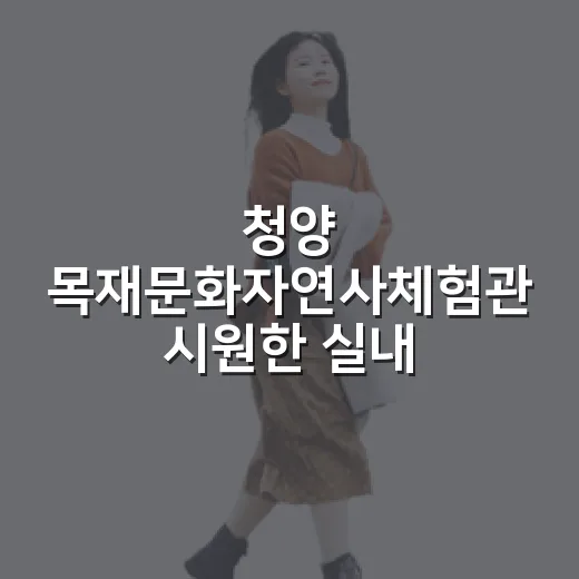 청양 목재문화자연사체험관 시원한 실내 명소