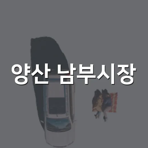 양산 남부시장, 전통과 맛의 만남