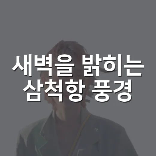 새벽을 밝히는 삼척항 풍경