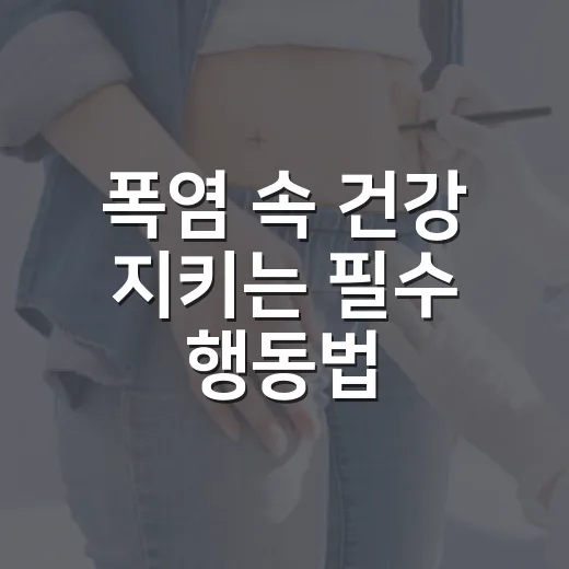 폭염 속 건강 지키는 필수 행동법