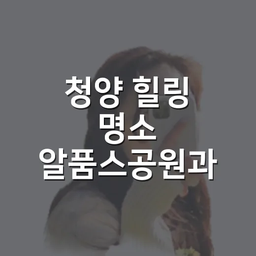 청양 힐링 명소 알품스공원과 장승공원