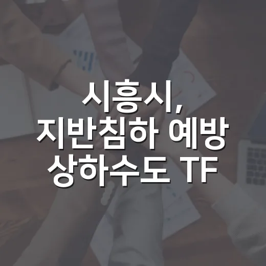시흥시, 지반침하 예방 상하수도 TF 가동