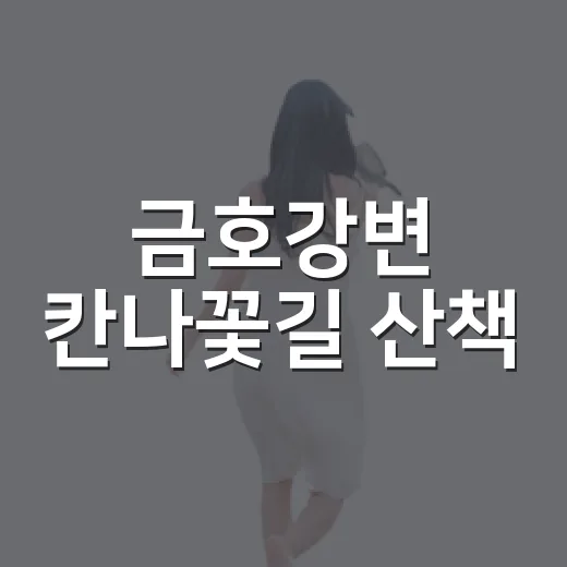 금호강변 칸나꽃길 산책
