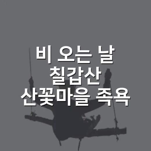 비 오는 날 칠갑산 산꽃마을 족욕 힐링