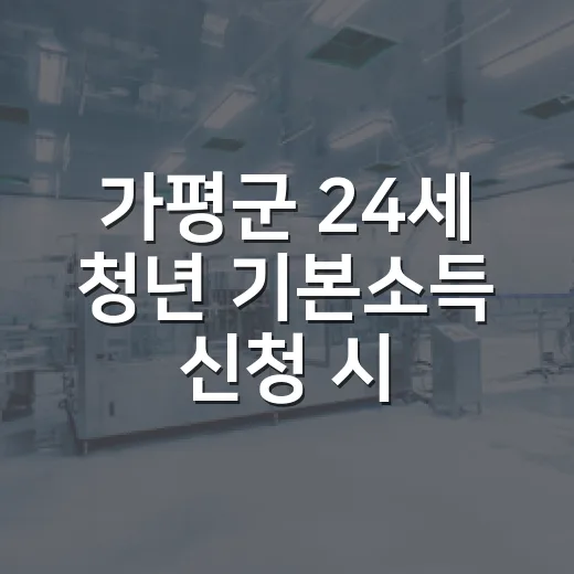 가평군 24세 청년 기본소득 신청 시작