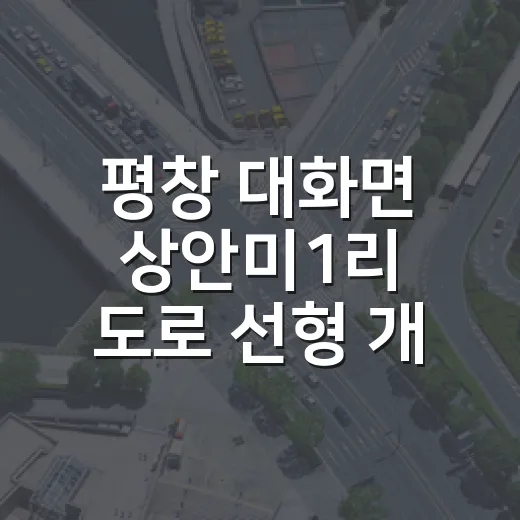 평창 대화면 상안미1리 도로 선형 개선 완료