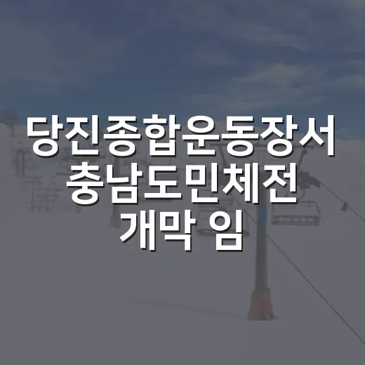 당진종합운동장서 충남도민체전 개막 임박