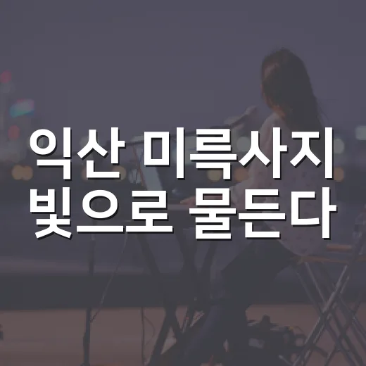 익산 미륵사지 빛으로 물든다