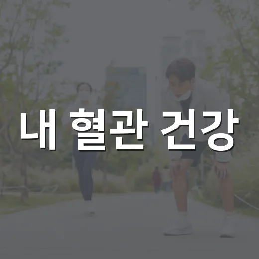 내 혈관 건강, 숫자로 챙기자