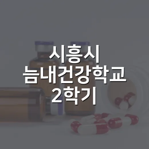시흥시 늠내건강학교 2학기, 어르신 건강 활력 지원