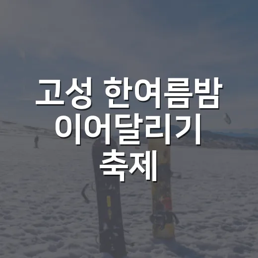 고성 한여름밤 이어달리기 축제