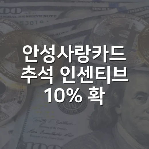 안성사랑카드 추석 인센티브 10% 확대