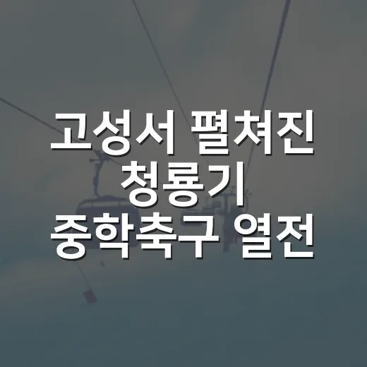 고성서 펼쳐진 청룡기 중학축구 열전