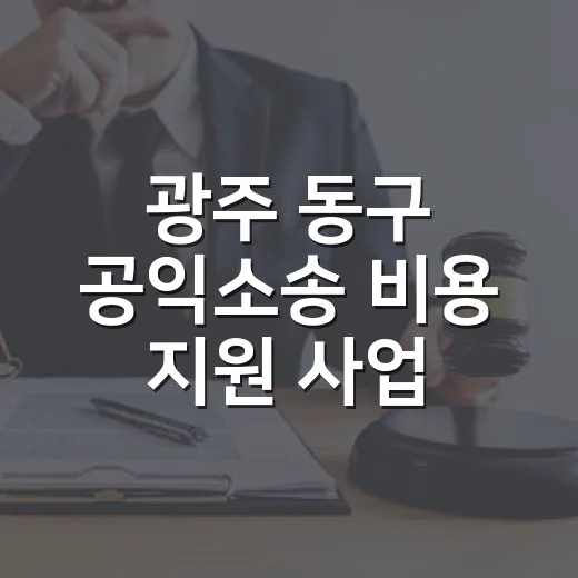 광주 동구 공익소송 비용 지원 사업