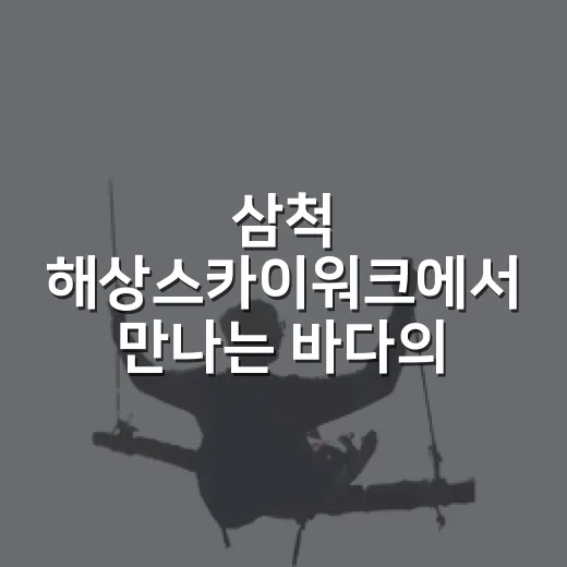 삼척 해상스카이워크에서 만나는 바다의 새로운 풍경