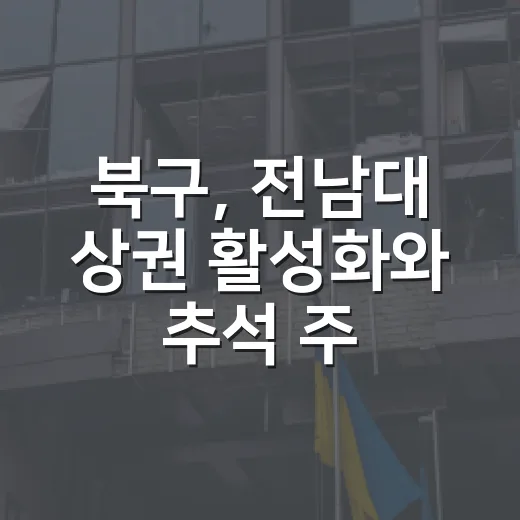 북구, 전남대 상권 활성화와 추석 주차 지원