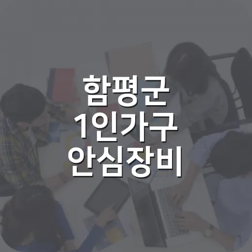 함평군 1인가구 안심장비 지원사업 본격 시행