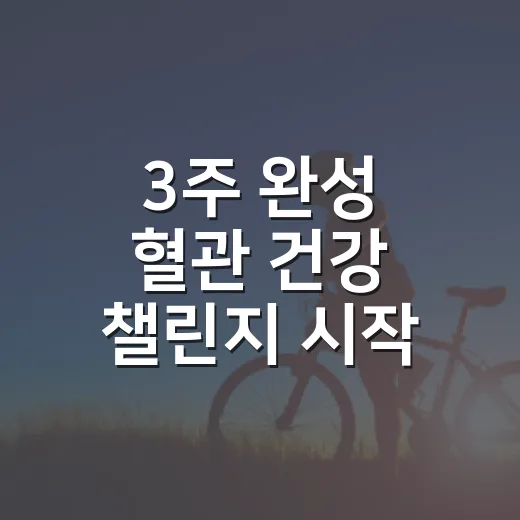 3주 완성 혈관 건강 챌린지 시작