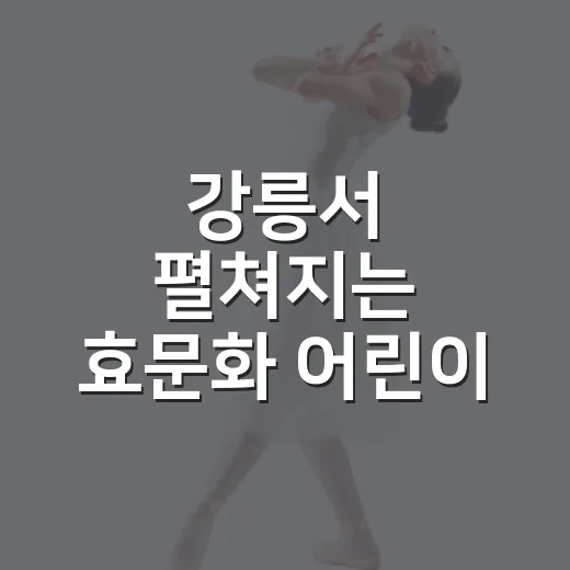 강릉서 펼쳐지는 효문화 어린이 사생대회