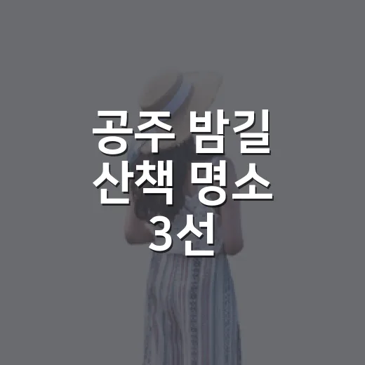 공주 밤길 산책 명소 3선