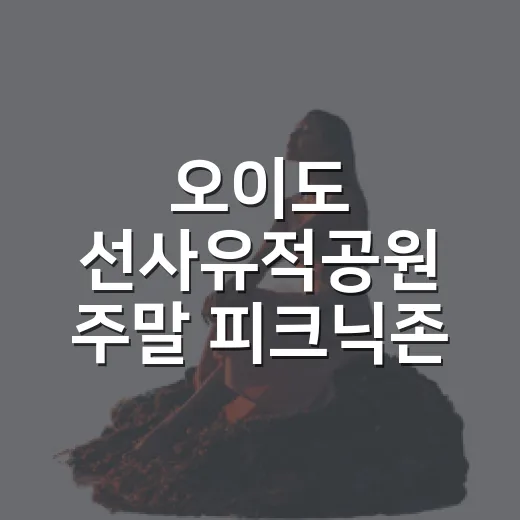 오이도 선사유적공원 주말 피크닉존 개장